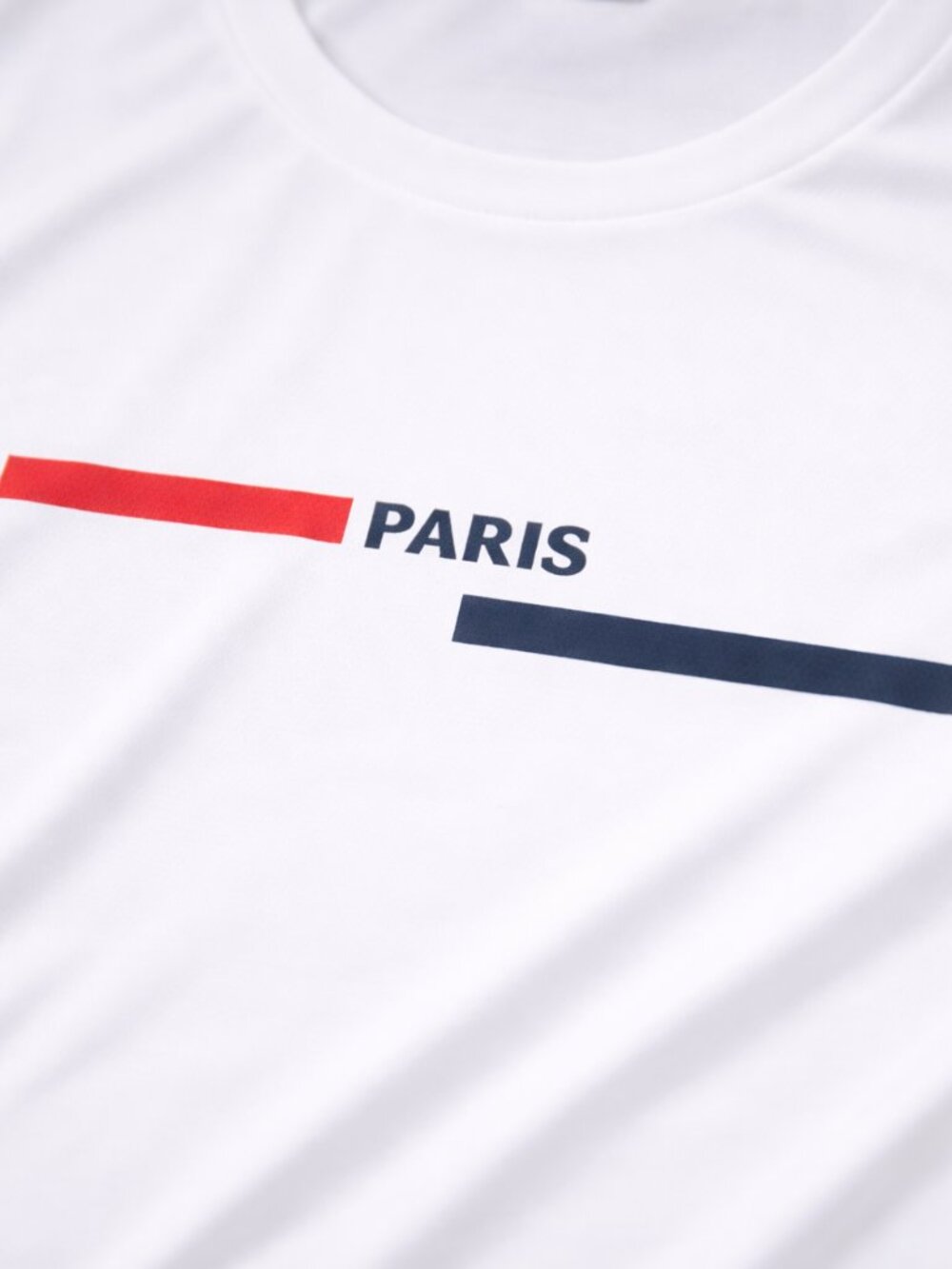 Paris Minimalist Luxe Tee – White Red Navy Stripe Graphic – XL NWT Euro Style - Picture 7 of 7